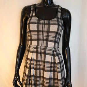 Grey Black Checkered Dress